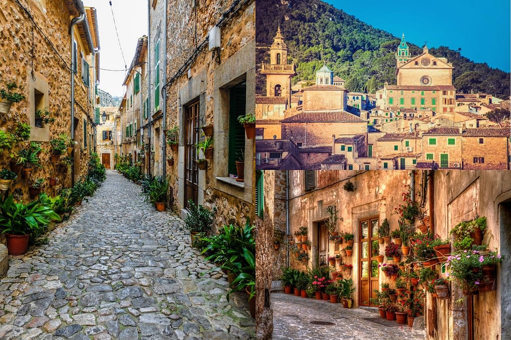 Collage of Valldemossa images