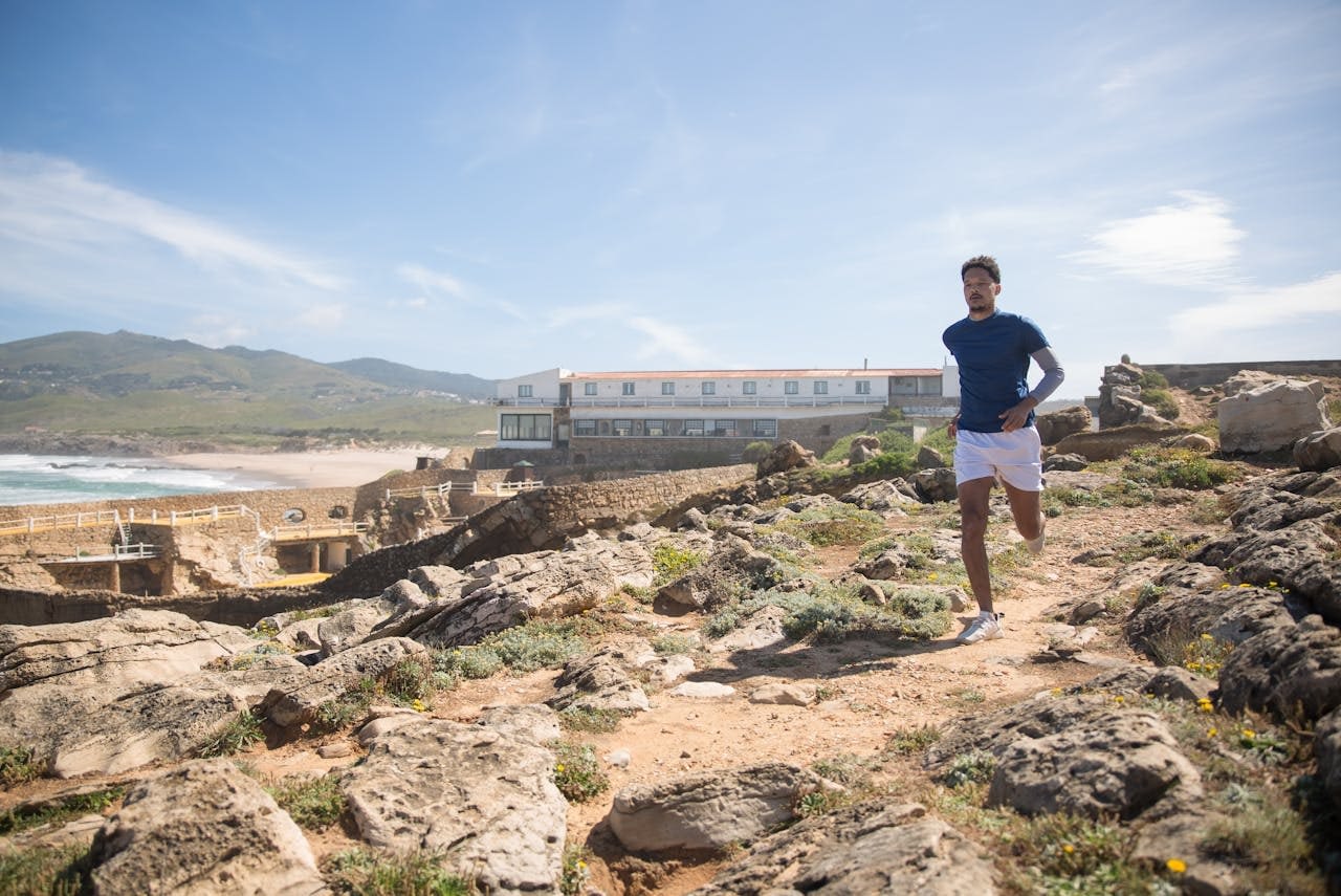 Man Running Outdoors